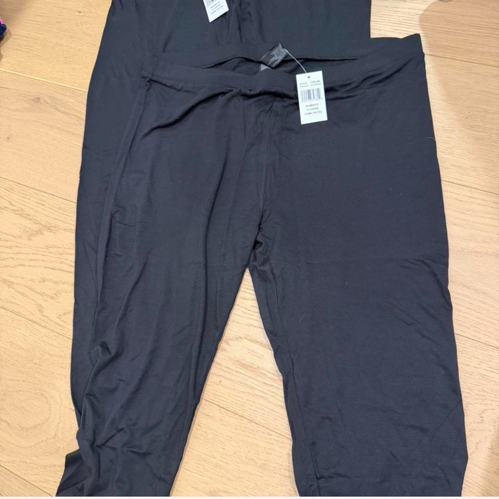 32 Degree Heat Black Leggings set of 2 size XL New